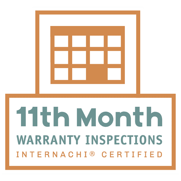 11th Month warranty inspection badge from Big Country Home Inspections, featuring INTERNACHI® certification and detailed home safety analysis.